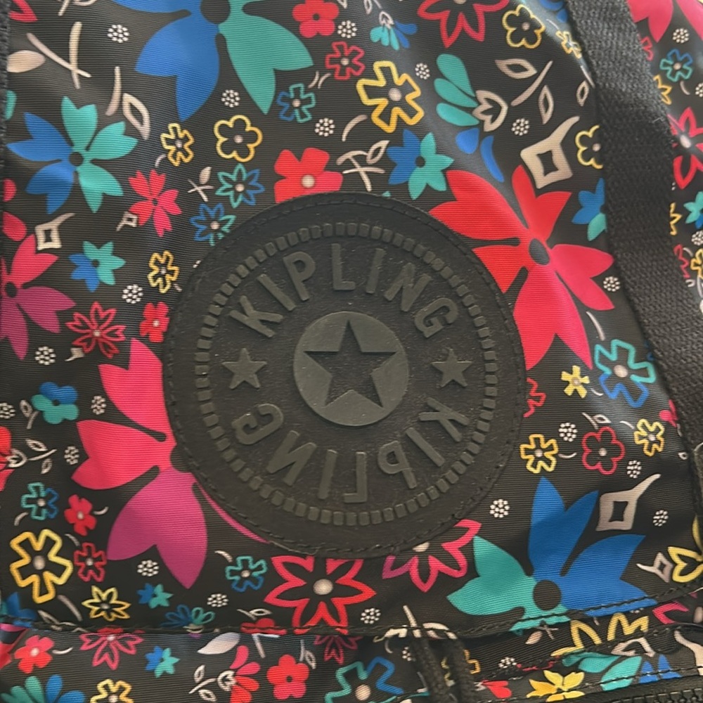 Kipling Ravier Multicolor Floral Large Backpack - Very Good Condition - Picture 2 of 11